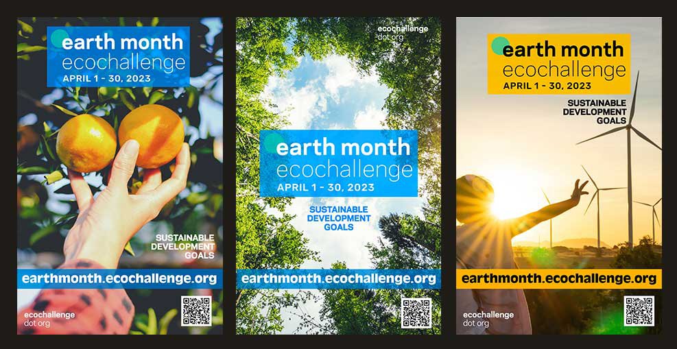 Three posters for People's Ecochallenge